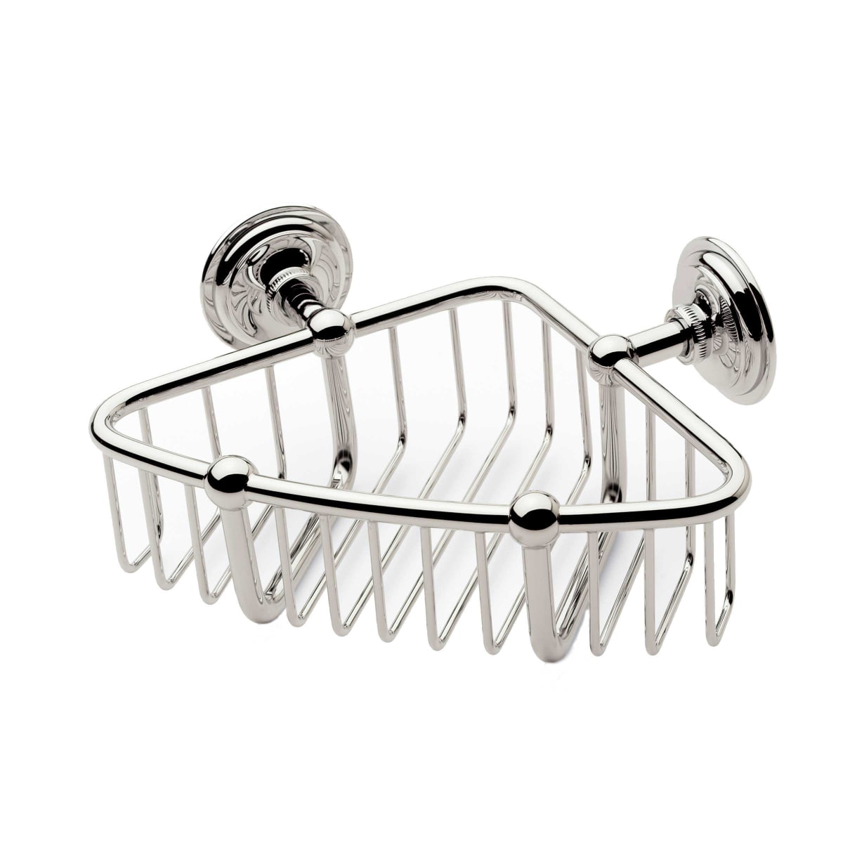 Ginger 26553 Pc Polished Chrome 6 Corner Basket From The London Ginger 26553 Pc 6 Corner Basket