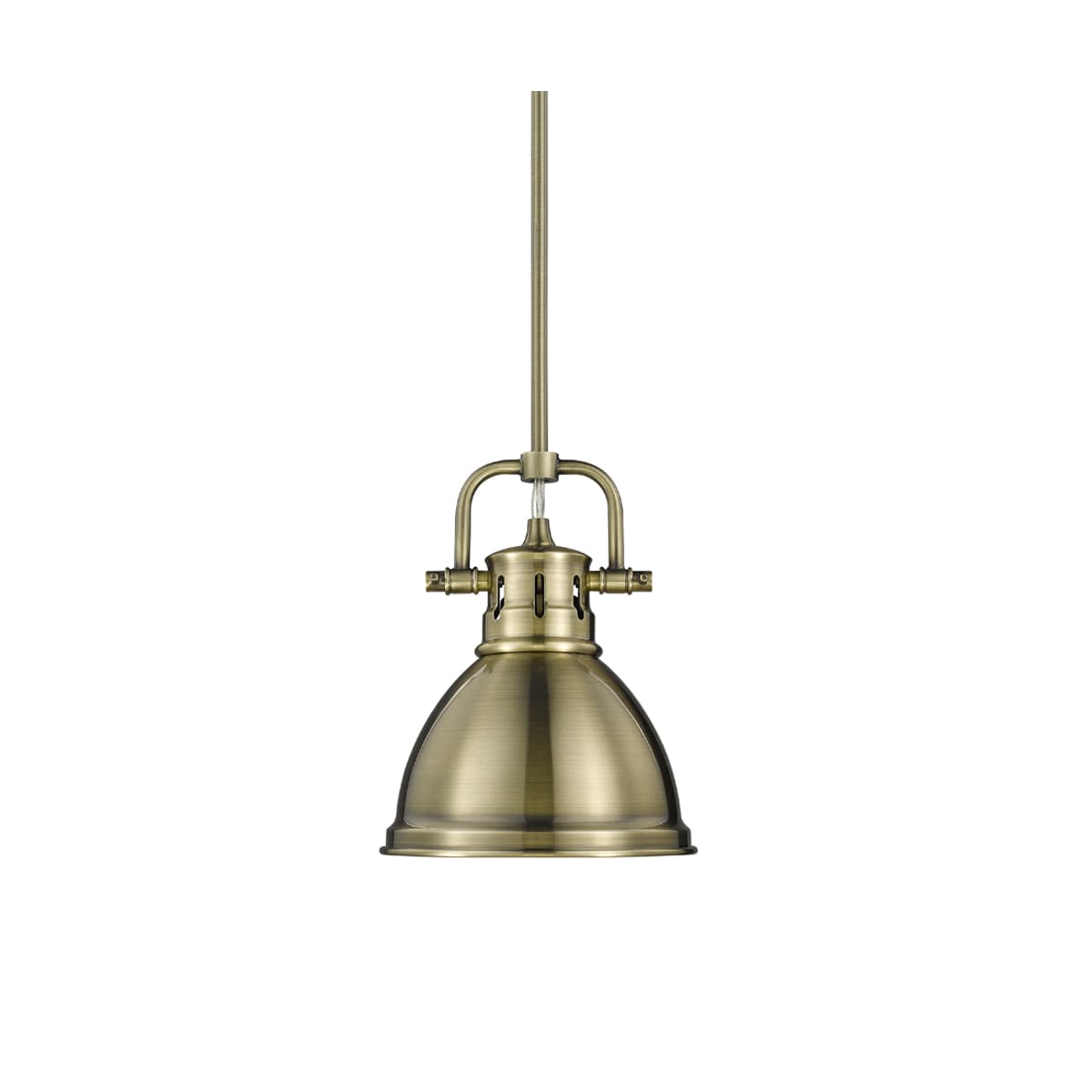 Golden Lighting 3604-S PW-GY One Light Pendant Gold/Gray Golden Lighting 3604-S PW-GY One Light Pendant Gold/Gray