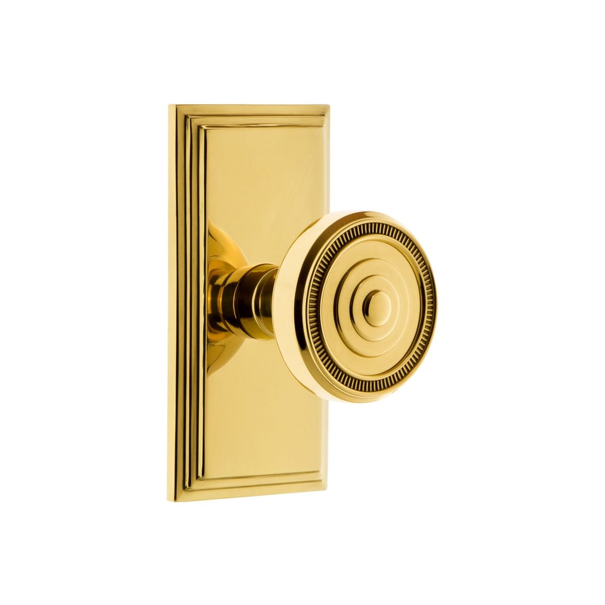 Grandeur 825706 Polished Brass Carre Solid Brass Rose Privacy Door 