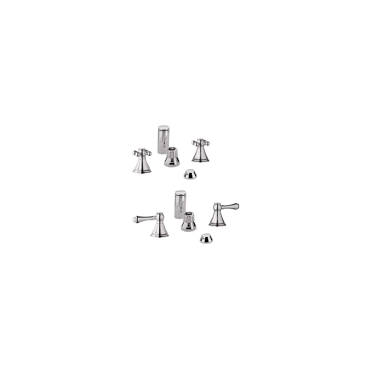 Grohe 24019be0 Polished Nickel Faucet Bidet Double Handle From The