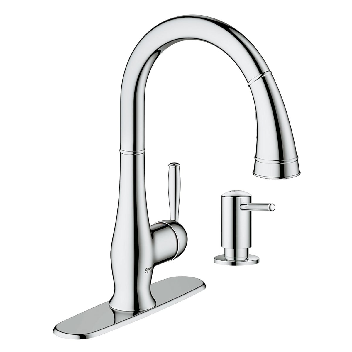 Grohe 30216DC1 SuperSteel Wexford Pull-Down High-Arc Kitchen ...