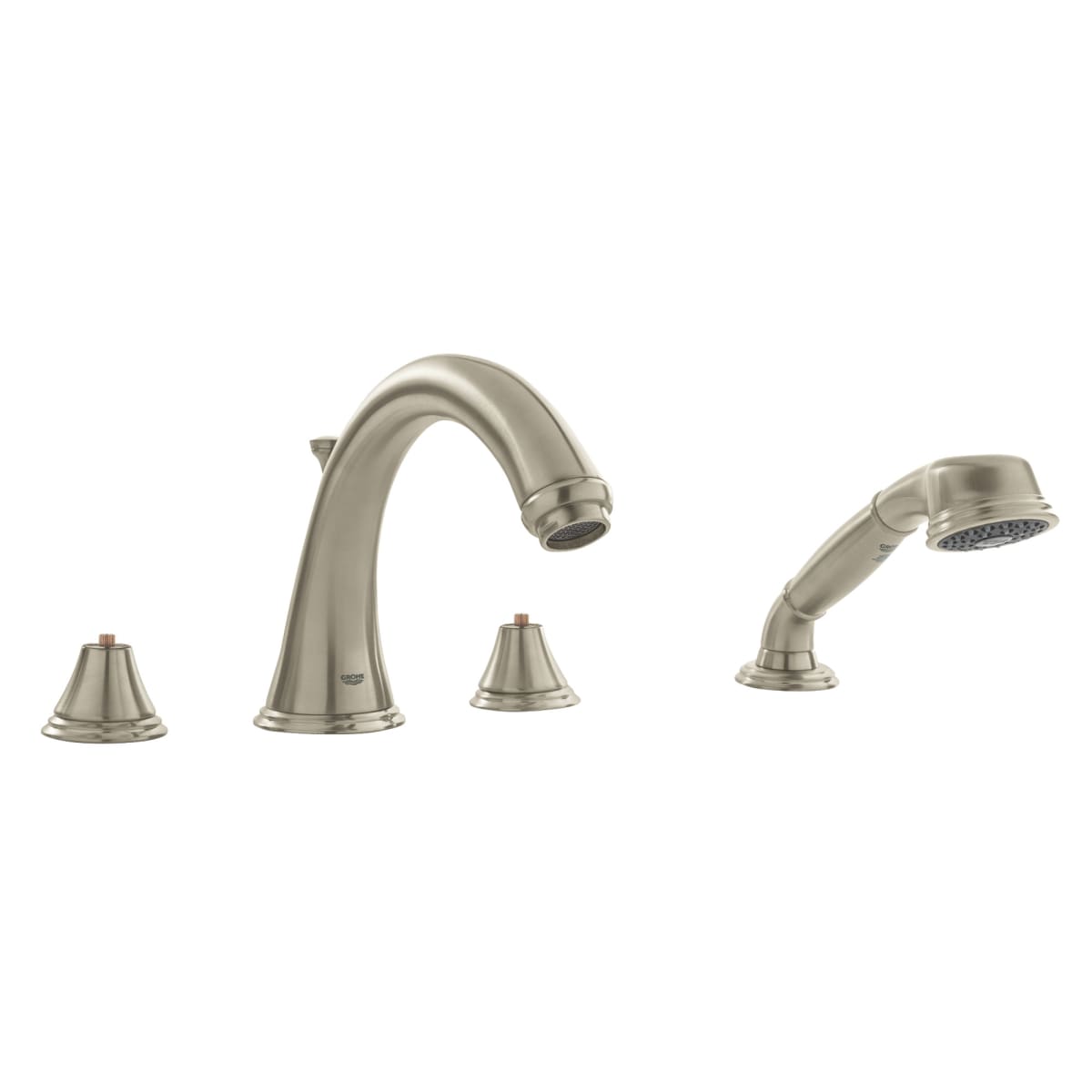 Grohe 25506en1 Brushed Nickel Geneva Deck Mounted Roman Tub Filler Geneva Deck Mounted Roman Tub Filler