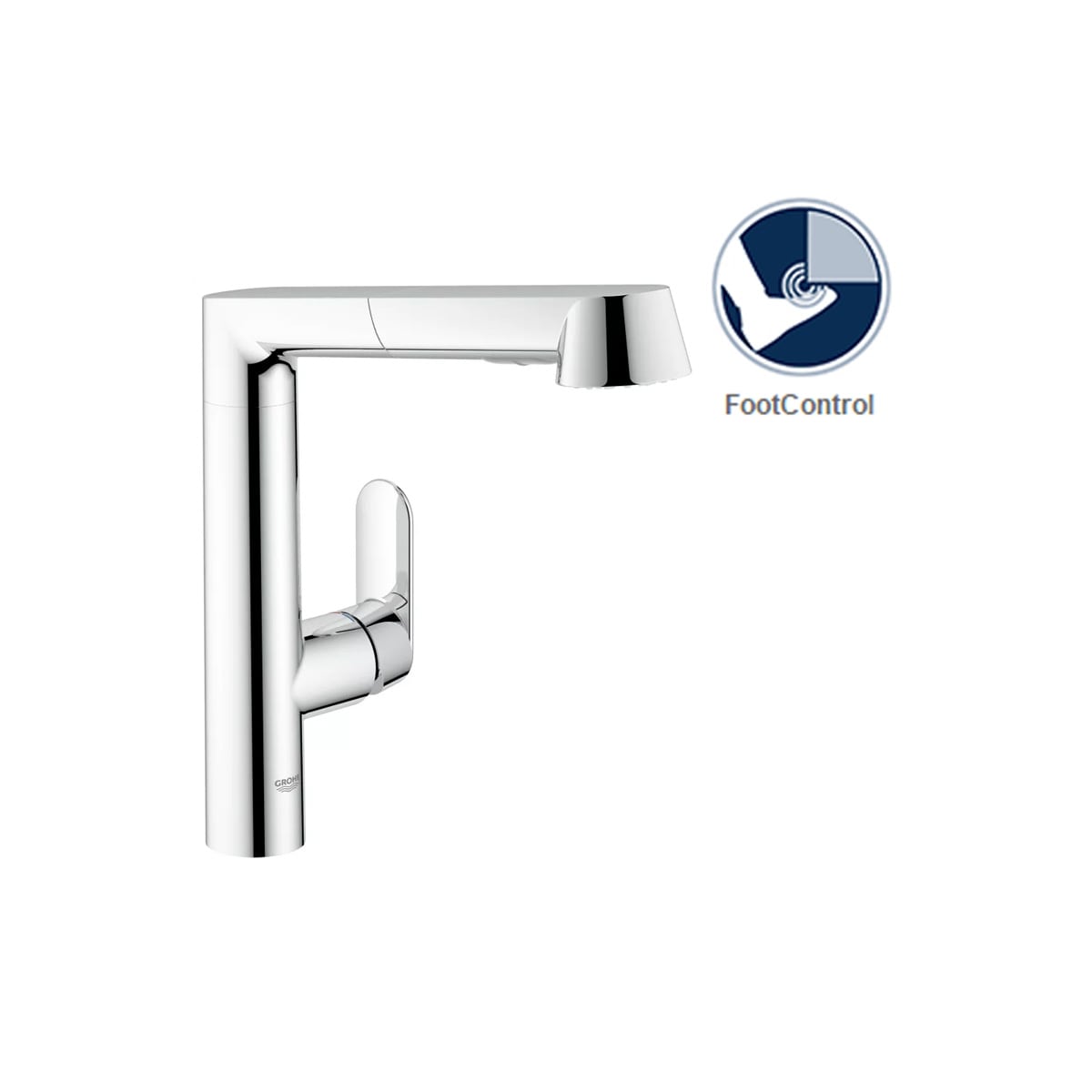 Grohe 32178000fc Starlight Chrome K7 Pull Out Kitchen Faucet And