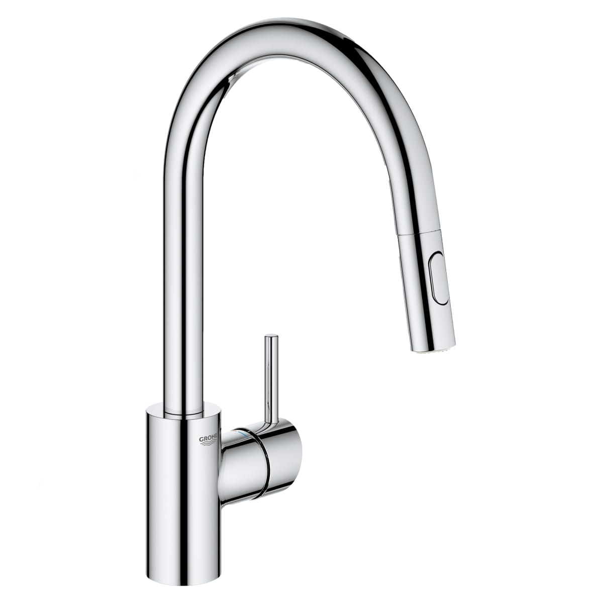 Grohe 32665003 Starlight Chrome Concetto 1.75 GPM Single Hole Pull Down  Kitchen Faucet 