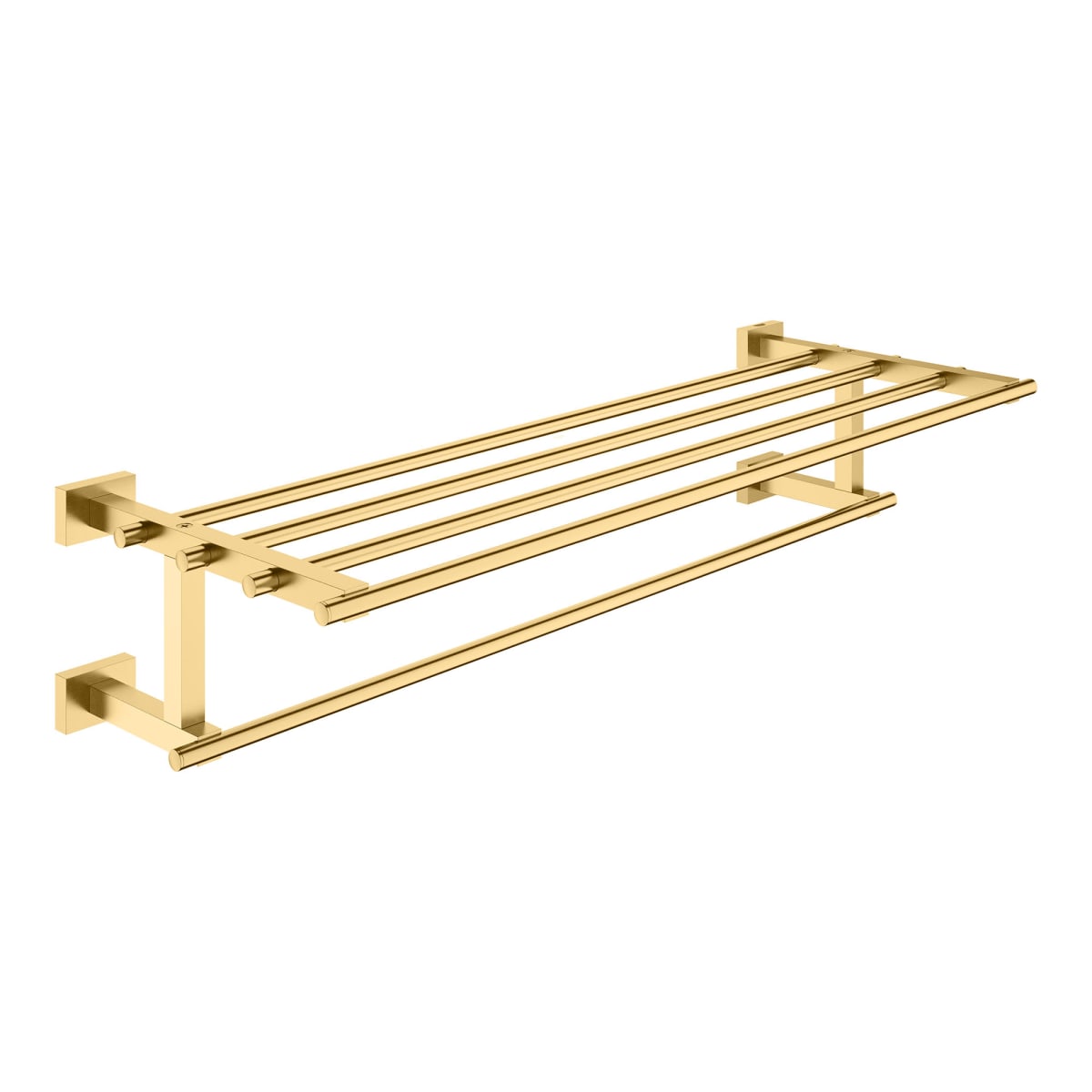 Grohe 40512001 Starlight Chrome Essentials Cube 22 Towel Rack with Integrated Towel Bar FaucetDirect