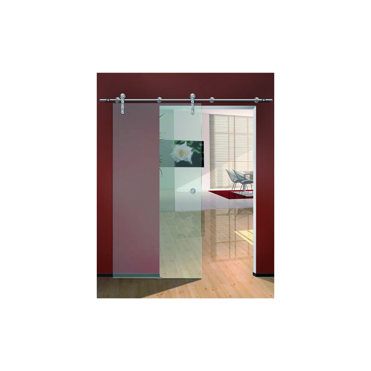 Hafele 940 64 016 Matte Stainless Steel Flatec Iv Series 100 Inch