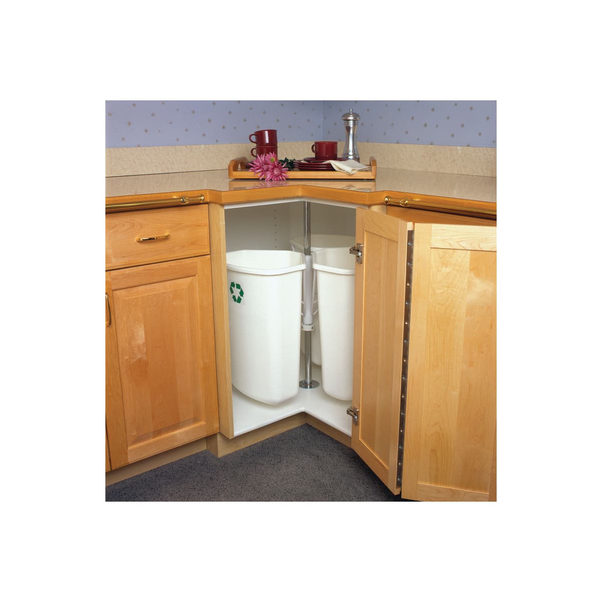 lazy susan recycle/garbage center