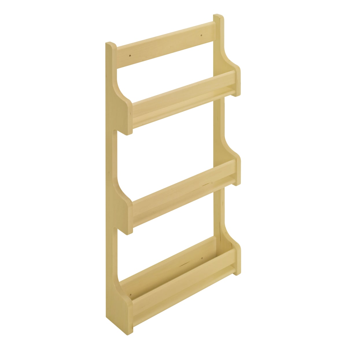 Hafele 543.39.101 Maple 12.5 Wide 3 Shelf Door Mount Maple Spice Rack PullsDirect
