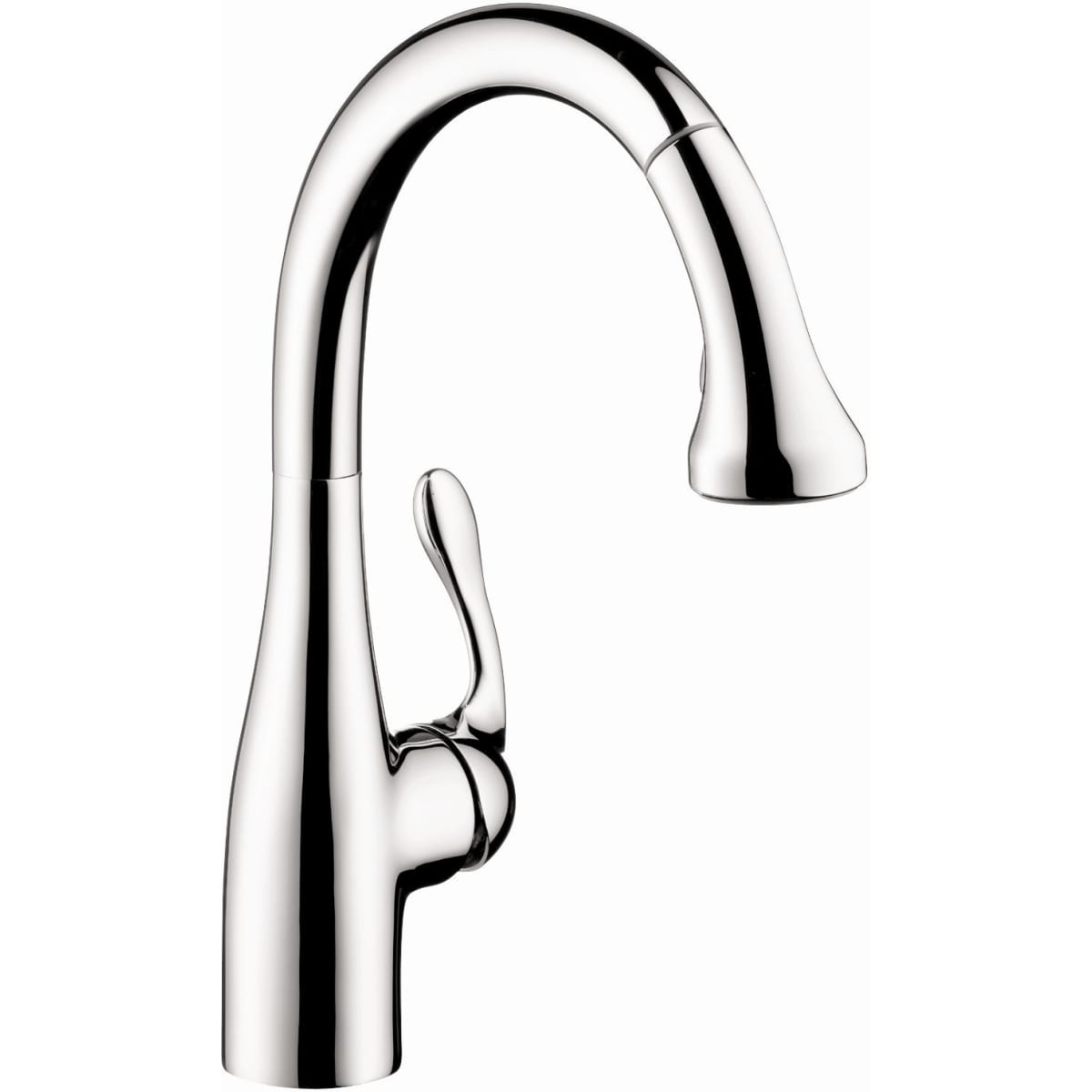 Hansgrohe 04066000 Chrome Allegro E Pull Down Kitchen Faucet Gourmet With High Arc Spout Magnetic Docking Locking Spray Diverter Includes Lifetime Warranty Faucet Com