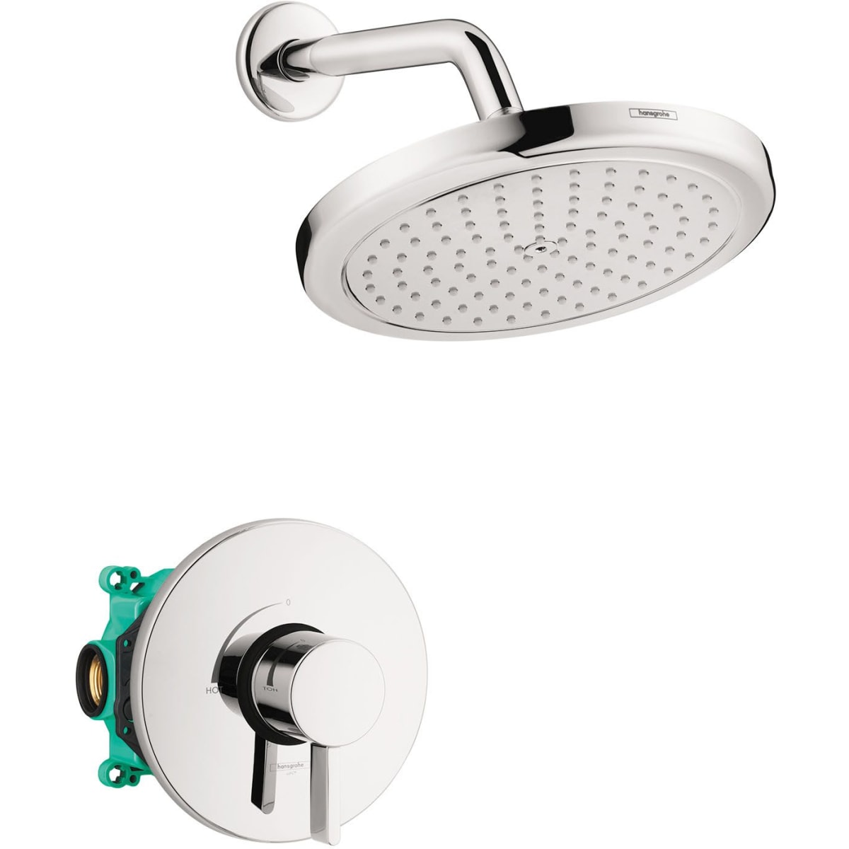 Hansgrohe Chrome Croma Only Trim Package with 2 GPM Single Function Shower Head - FaucetDirect.com