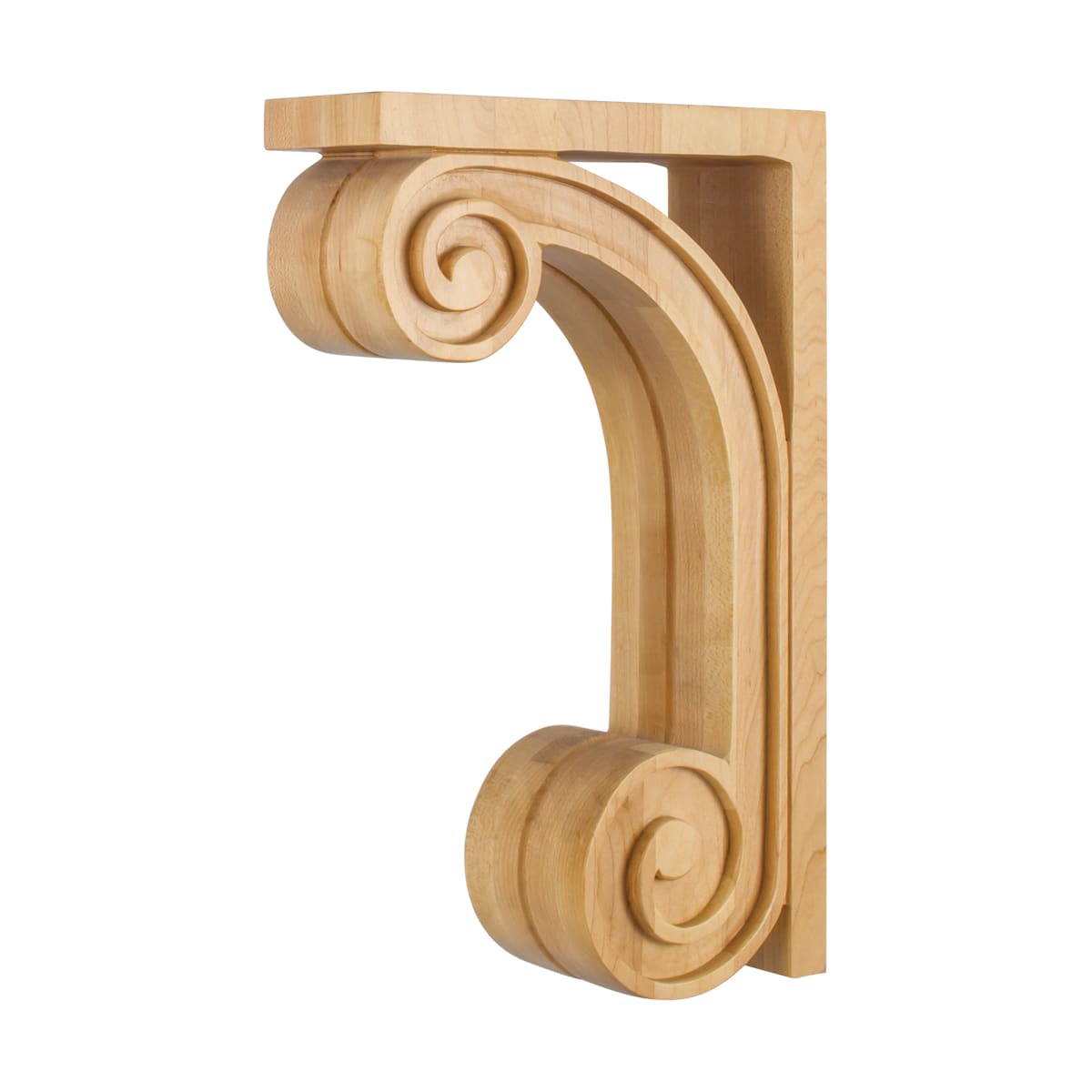 Hardware Resources Cory Mp Natural Maple Corbel With Scroll