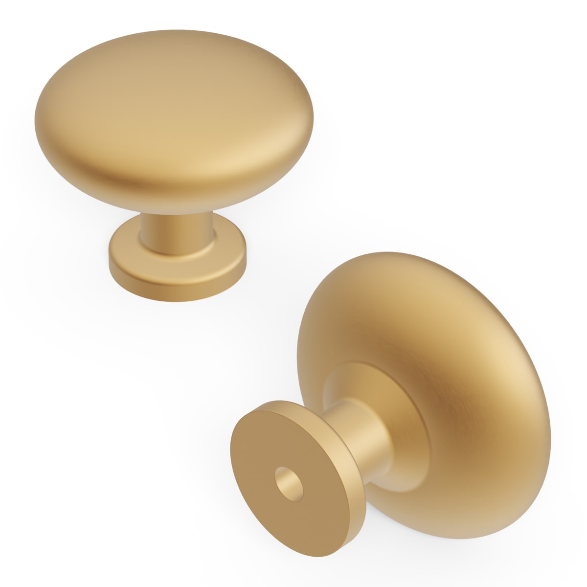 Hickory Heritage Designs 3” Brushed Brass Cup Pull – The Knob Shop