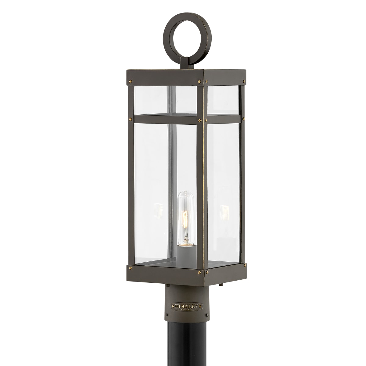 Hinkley Lighting 2801OZ-LV Oil Rubbed Bronze Porter 12v 3.5w 23 Tall Lisa  McDennon Open Air Post Light with LED Bulb Included 