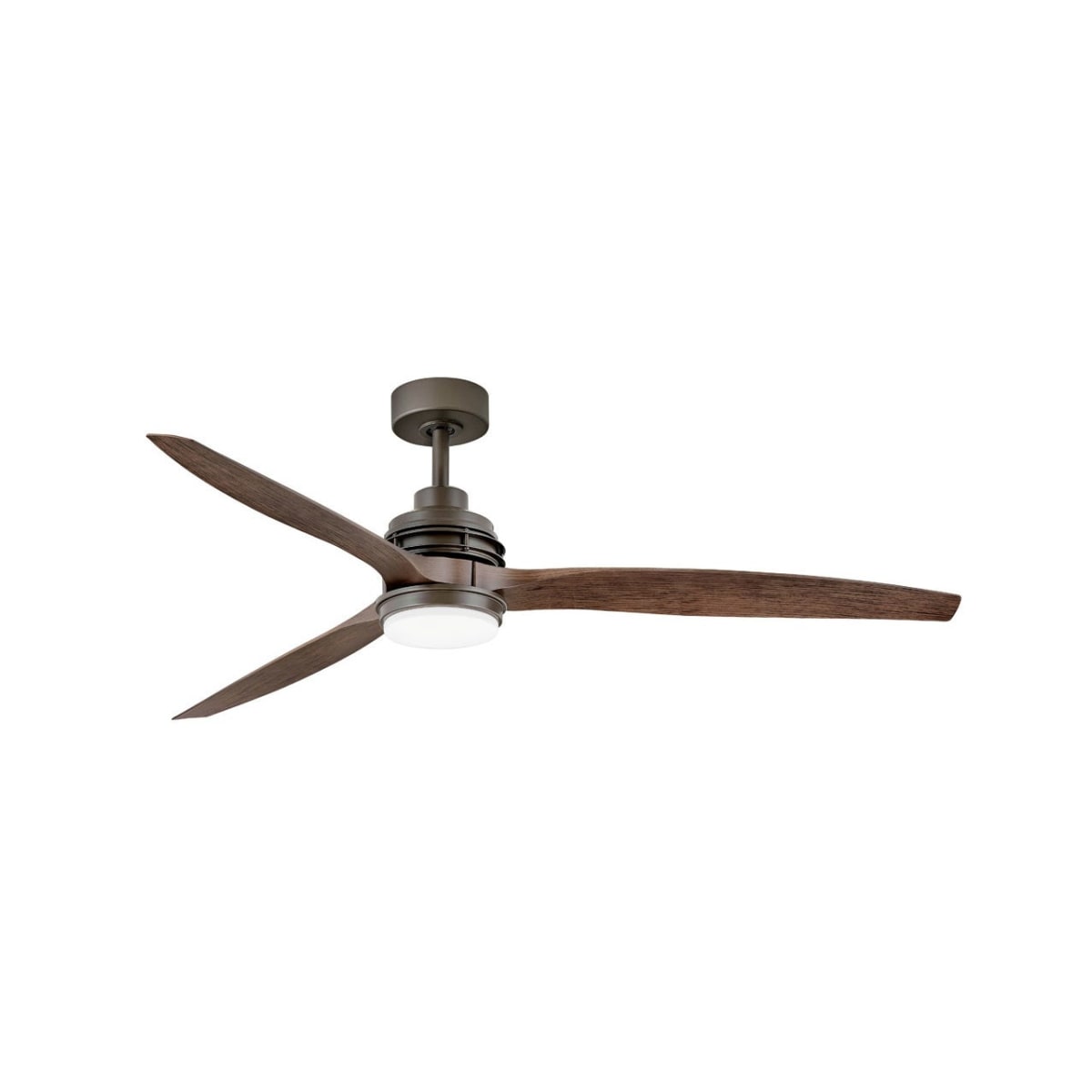 60 in Brushed Nickel Ceiling Fan 3 Blades Integrated LED Light Indoor Outdoor 
