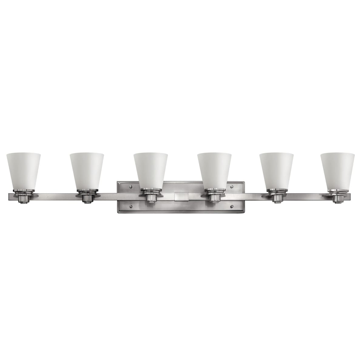 Hinkley Lighting 5556bn Brushed Nickel 6 Light 48 Width Bathroom Vanity Light From The Avon Collection Faucet Com