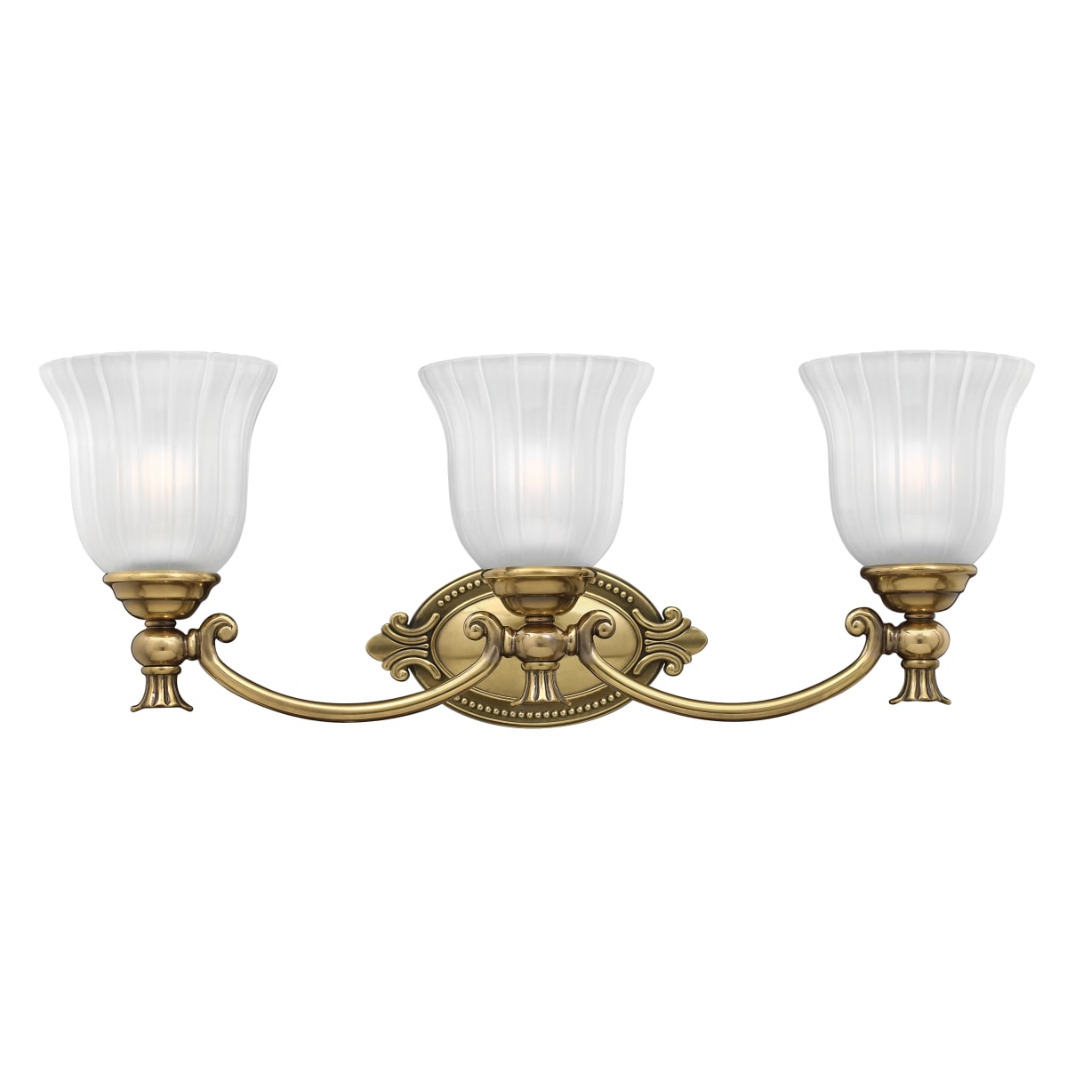 Hinkley Lighting 5583bb Burnished Brass 3 Light 25 25 Width Bathroom Vanity Light From The Francoise Collection