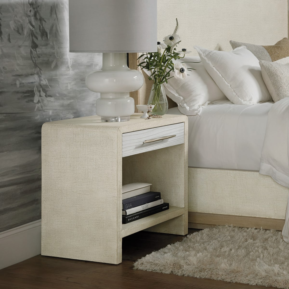 Vanilla　1208 Hooker Furniture 6120-90015-05 Pebble Beach Burlap Cascade