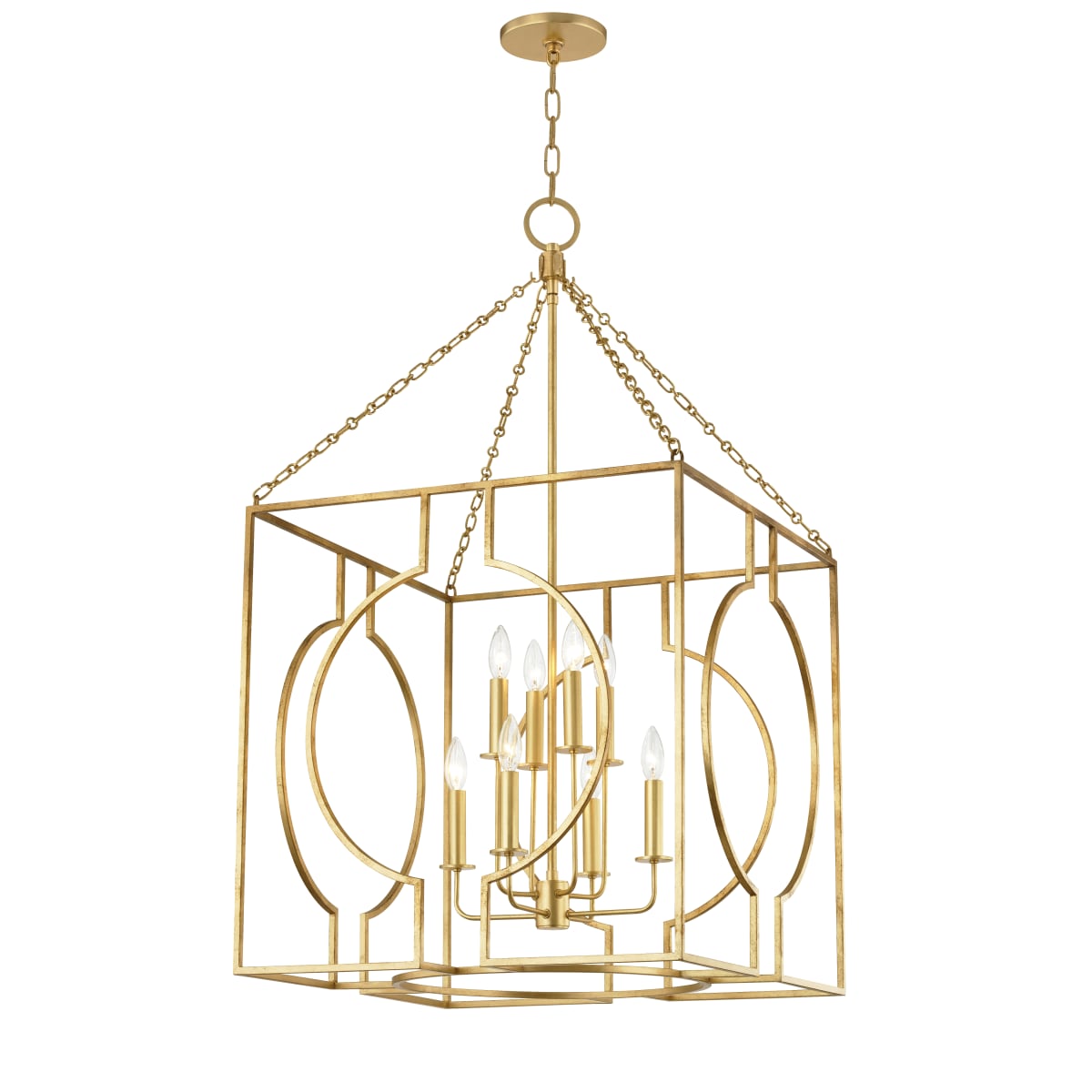 Hudson Valley Lighting 9224 Gl Gold Leaf Octavio 8 Light 24 Wide Hudson Valley Lighting 9224 Gl Gold