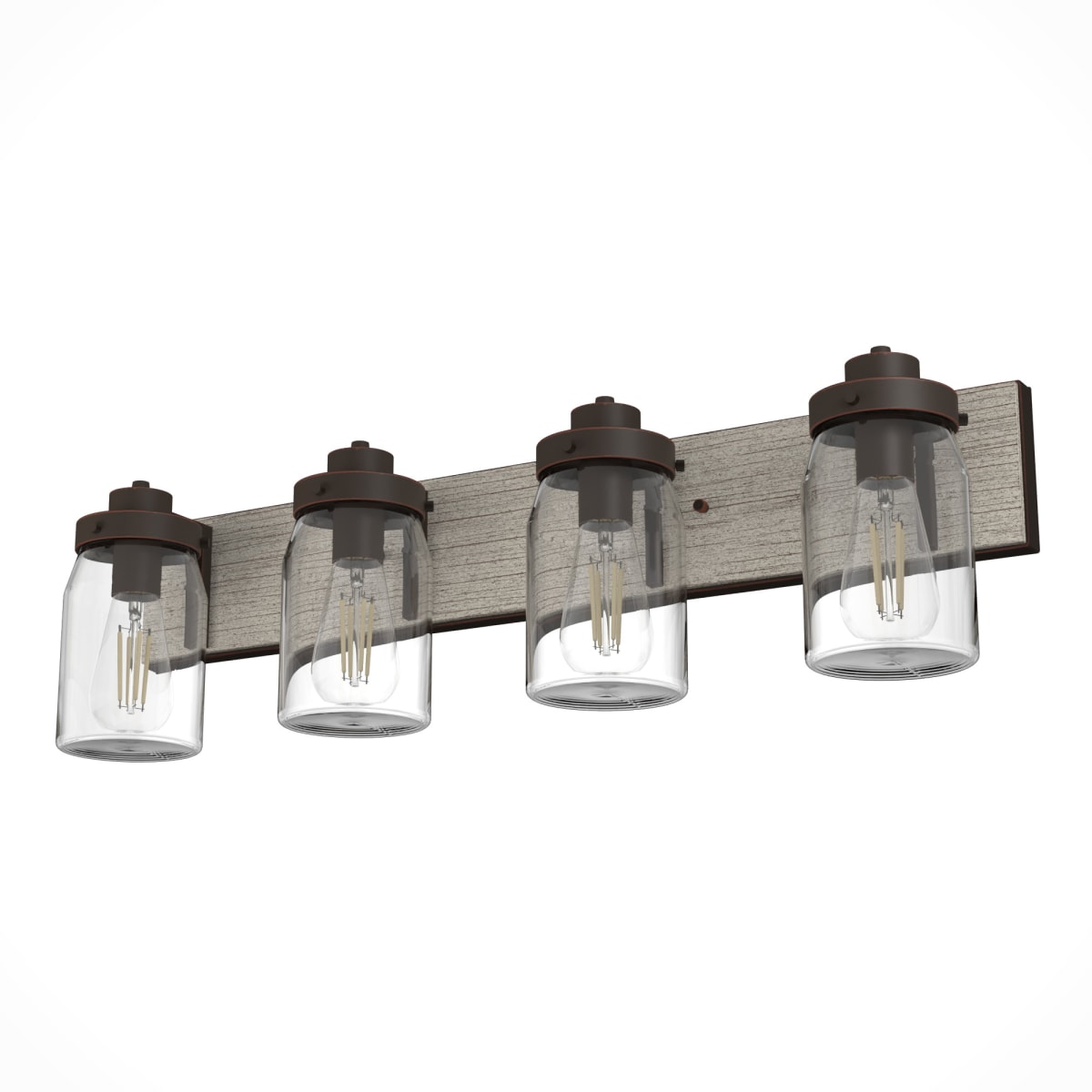 Hunter 48023 Devon Park 4 Light Vanity Onyx Bengal