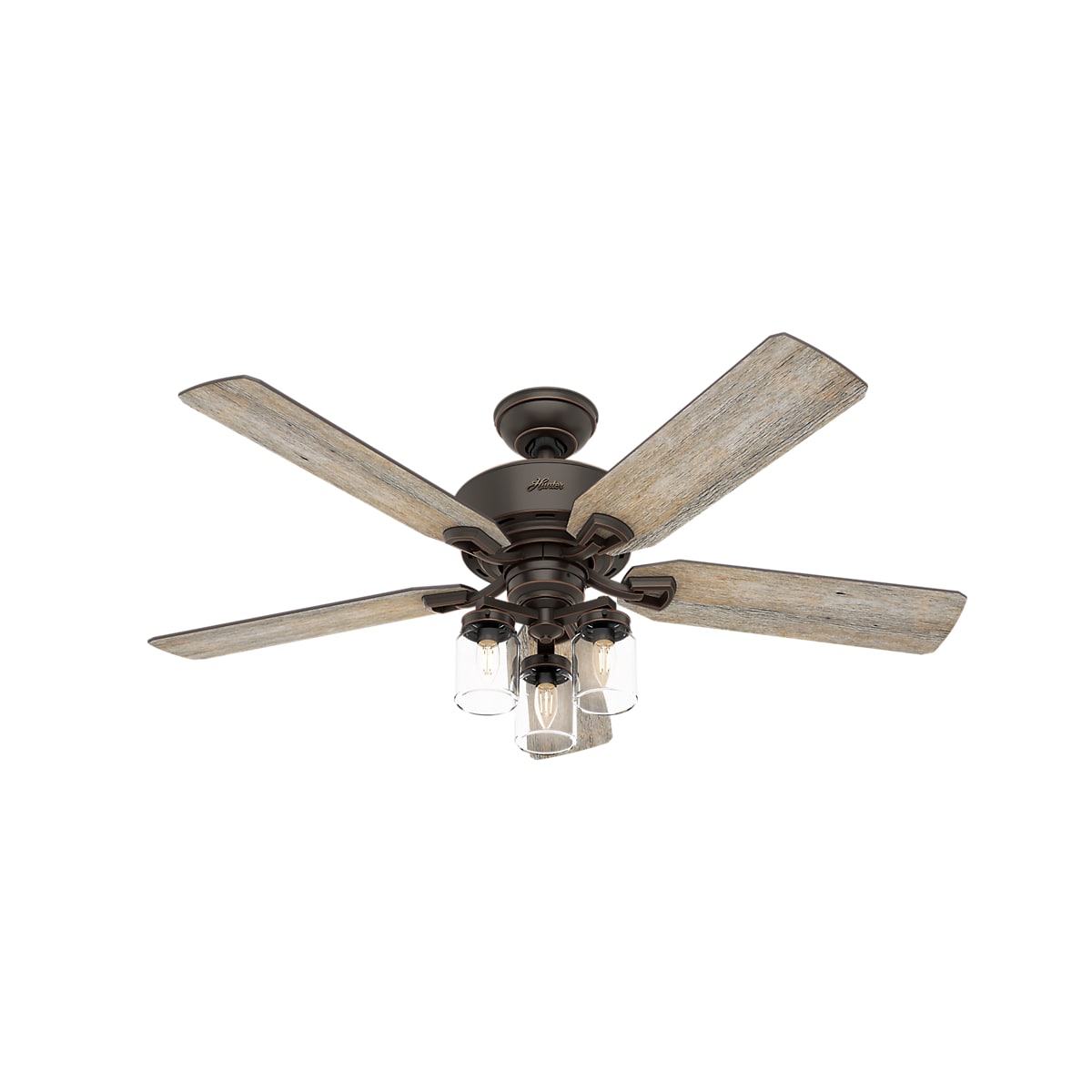 Hunter 54201 Onyx Bengal Devon Park 52 5 Blade Indoor Ceiling Fan