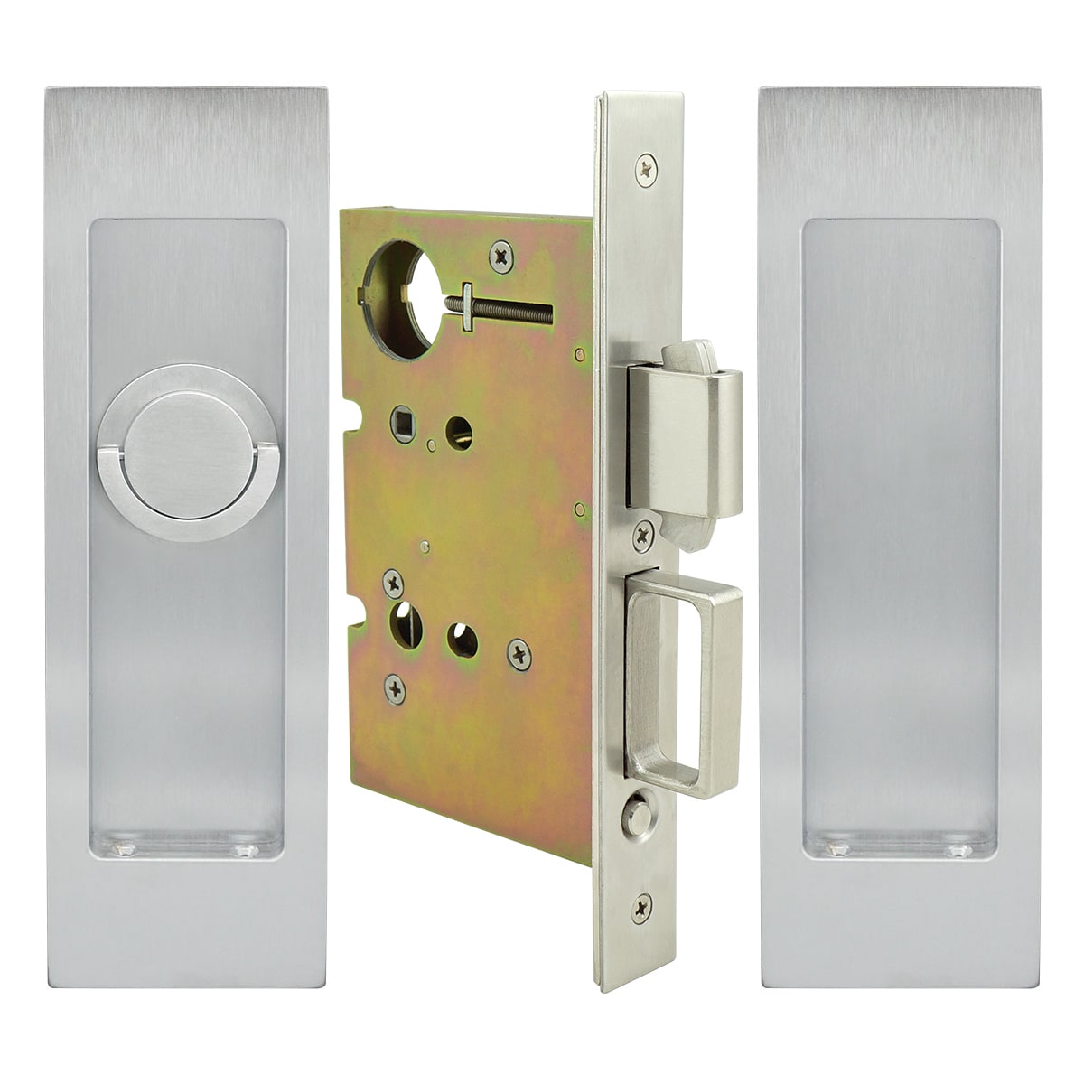 INOX FH27PD8460-TT09-26D Satin Chrome FH27 Series Patio Privacy Pocket Door  Lock with TT09 Thumb-Turn Release