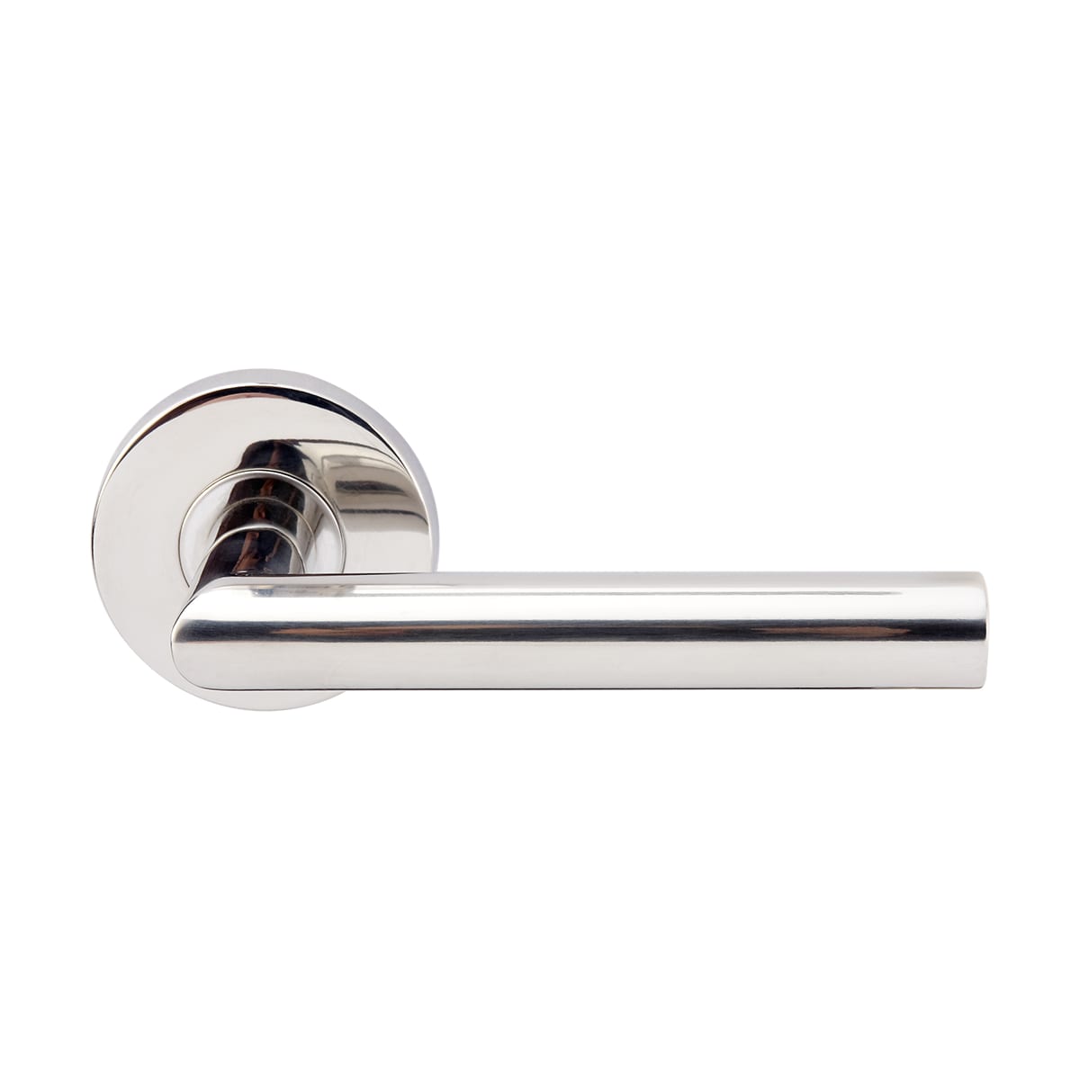 Inox Ra105dl 32 Polished Stainless Steel Frankfurt Single Dummy Door Lever With Backset And Ra Series Round Rose Left Handed Pullsdirect Com