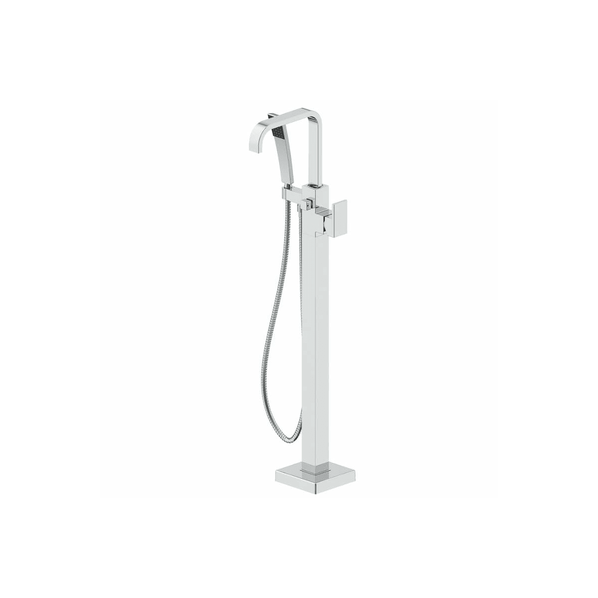Jacuzzi Nw55827 Chrome Floor Mounted Tub Filler With Metal Lever