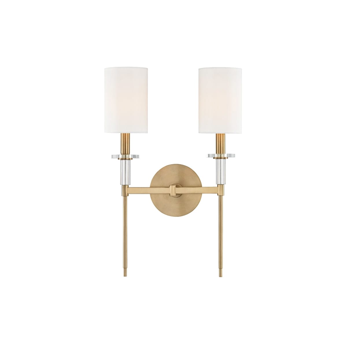 James Allan HVLWS90018AGBR Aged Brass Acacia 2 Light 19