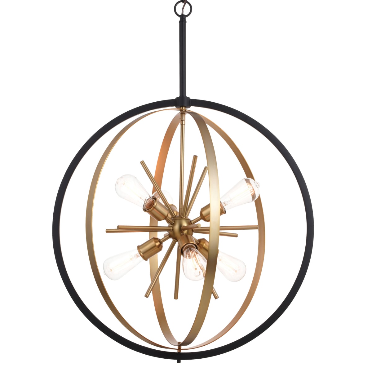 Large black globe chandelier on sale