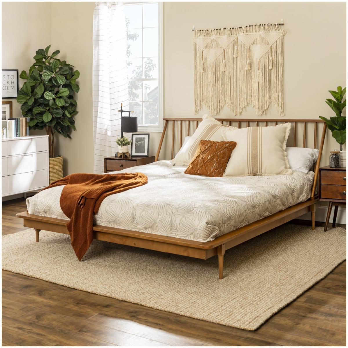 James Allan WEIF38657CAR Caramel Charlotte Mid Century Modern