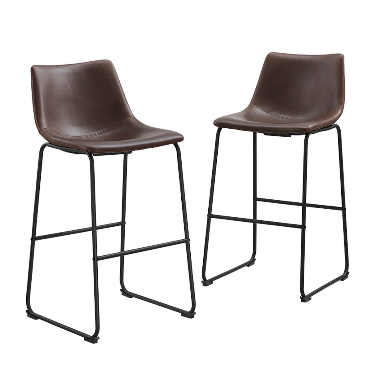 James Allan WEIF44510BWN Brown Karson 18 W Set of 2 Industrial Style Bar Stools LightingDirect
