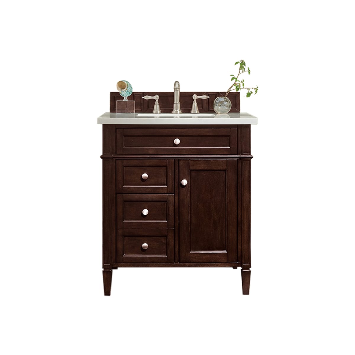James Martin Vanities 650 V30 Bnm 3gex Burnished Mahogany Brittany 30 Single Basin Poplar Wood Vanity Set With Grey Expo Quartz Vanity Top Faucetdirect Com