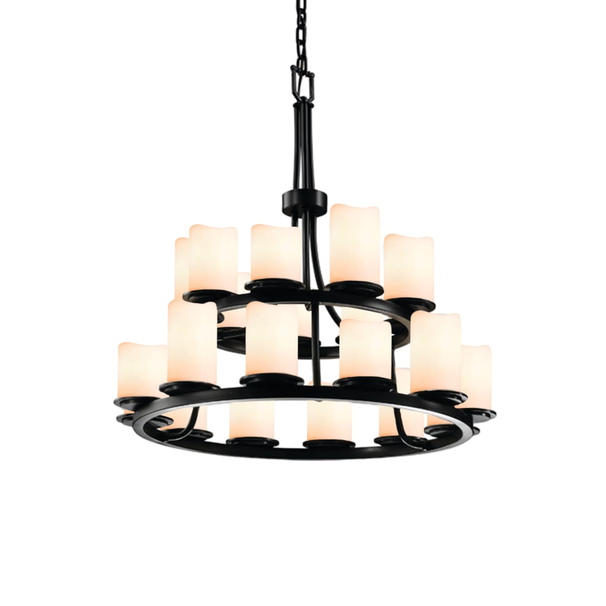 Justice Design Group CNDL-8767-14-CREM-DBRZ Dark Bronze CandleAria 21 Light  33