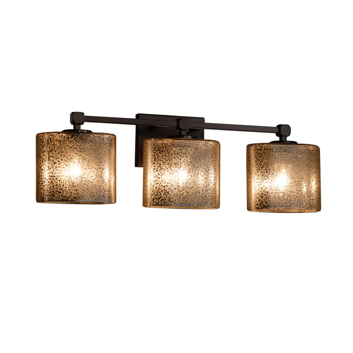 Justice Design Group Lighting FSN-8702-30-WEVE-DBRZ Oval Shade Weave Light Bath Bar Dark Bronze