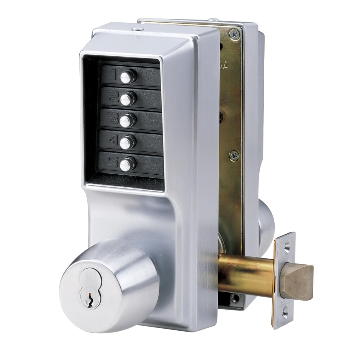ILCO LL1021B-03-41 Mechanical Push Button Lock Lever,Chiara Brass,L1000 SERIES 
