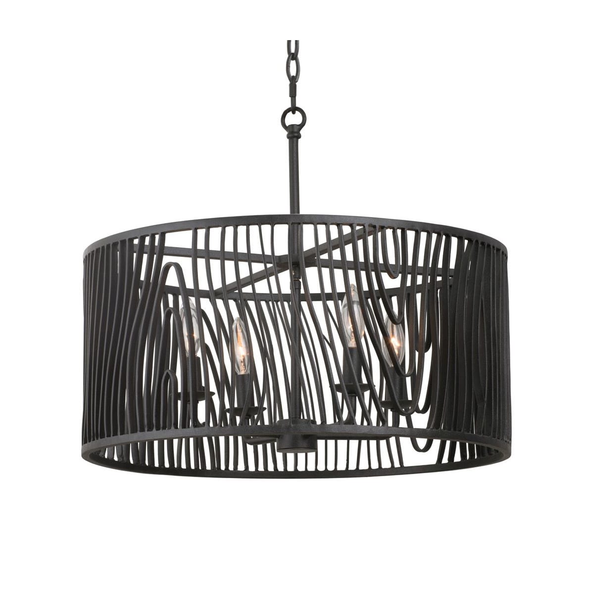 Kalco 507541BI Black Iron Morre 4 Light 21