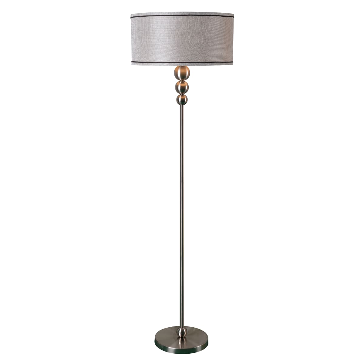 Kenroy Home 32820bs Brushed Steel Margot 1 Light Floor Lamp With Kenroy Home 32820bs Margot 1 Light
