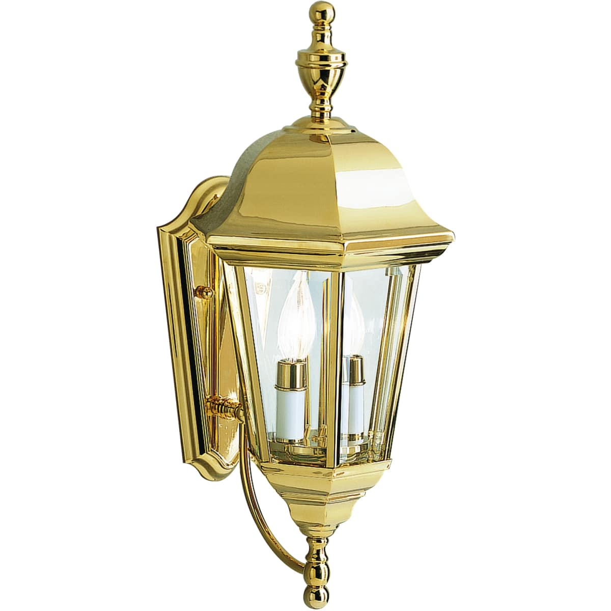 Kichler 9439pb Polished Brass Lifetime, Brass Outdoor Wall Mount Light Fixtures