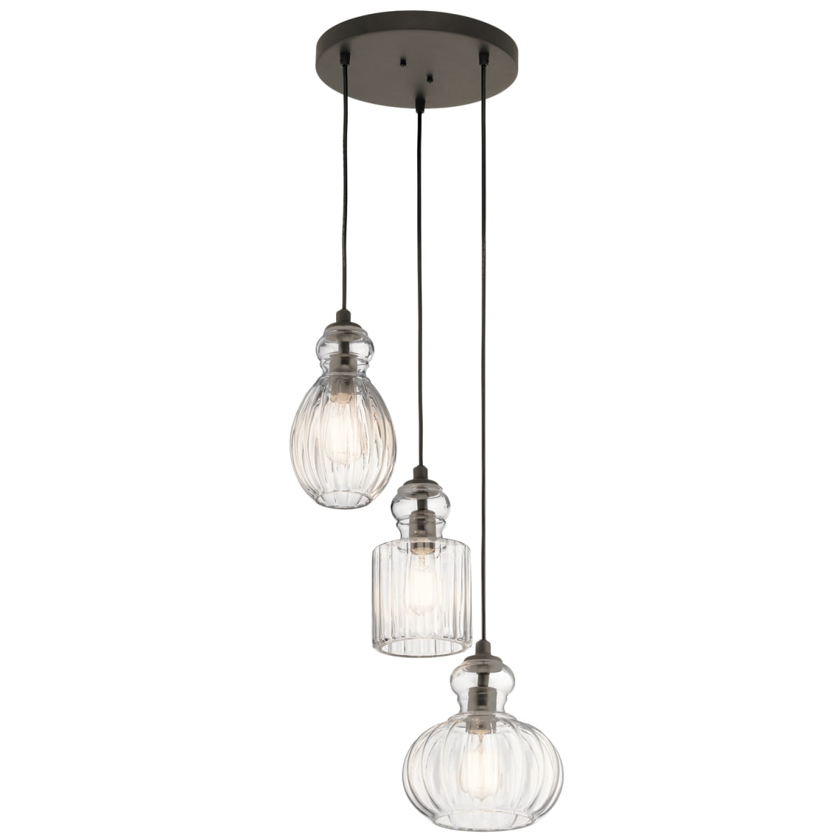 Kichler 43952oz Olde Bronze Riviera 3 Light 18 Wide Multi Kichler 43952oz Olde Bronze Riviera 3