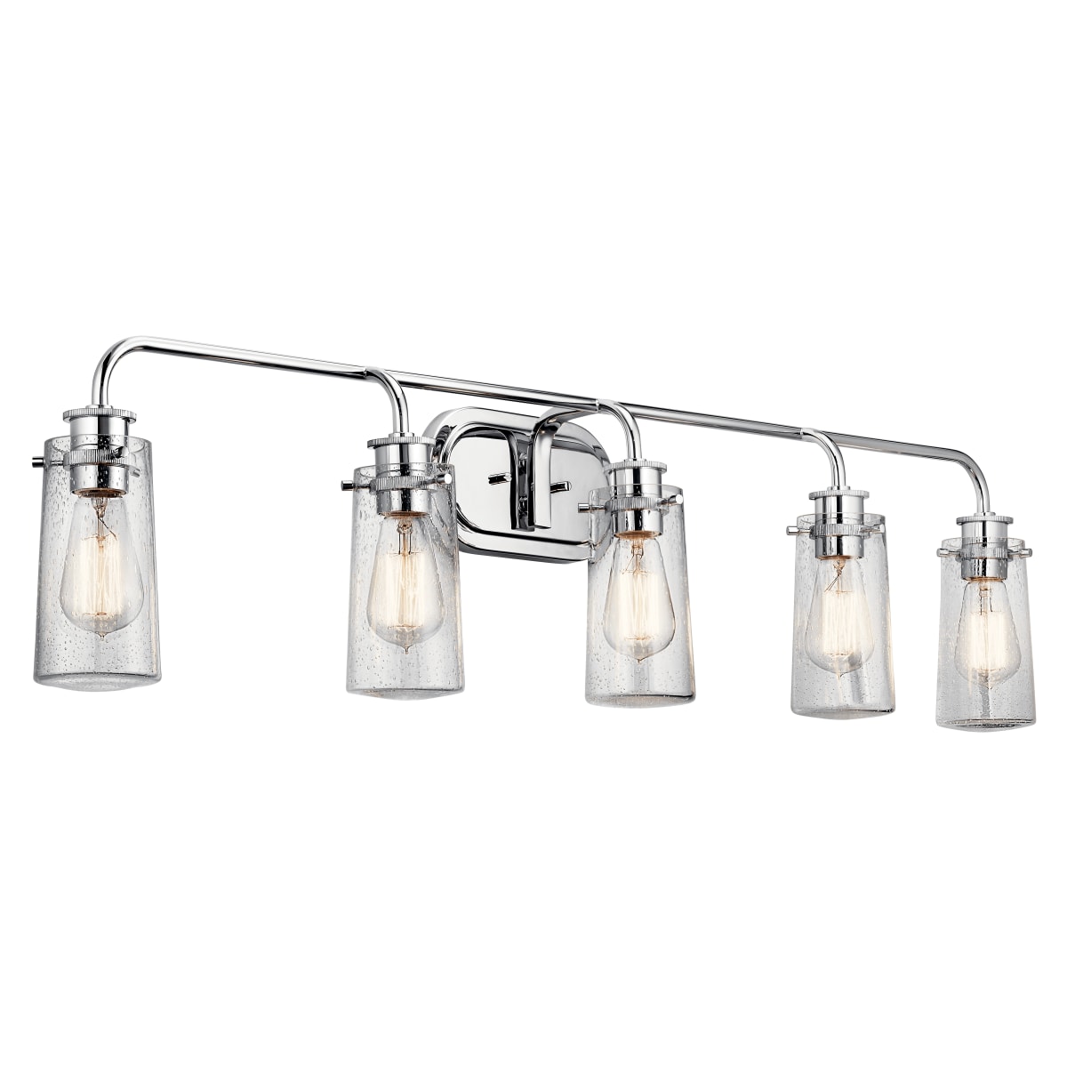 Kichler 45461ch Chrome Braelyn 5 Light 44 Wide Bathroom Vanity Kichler 45461ch Chrome Braelyn 5 Light