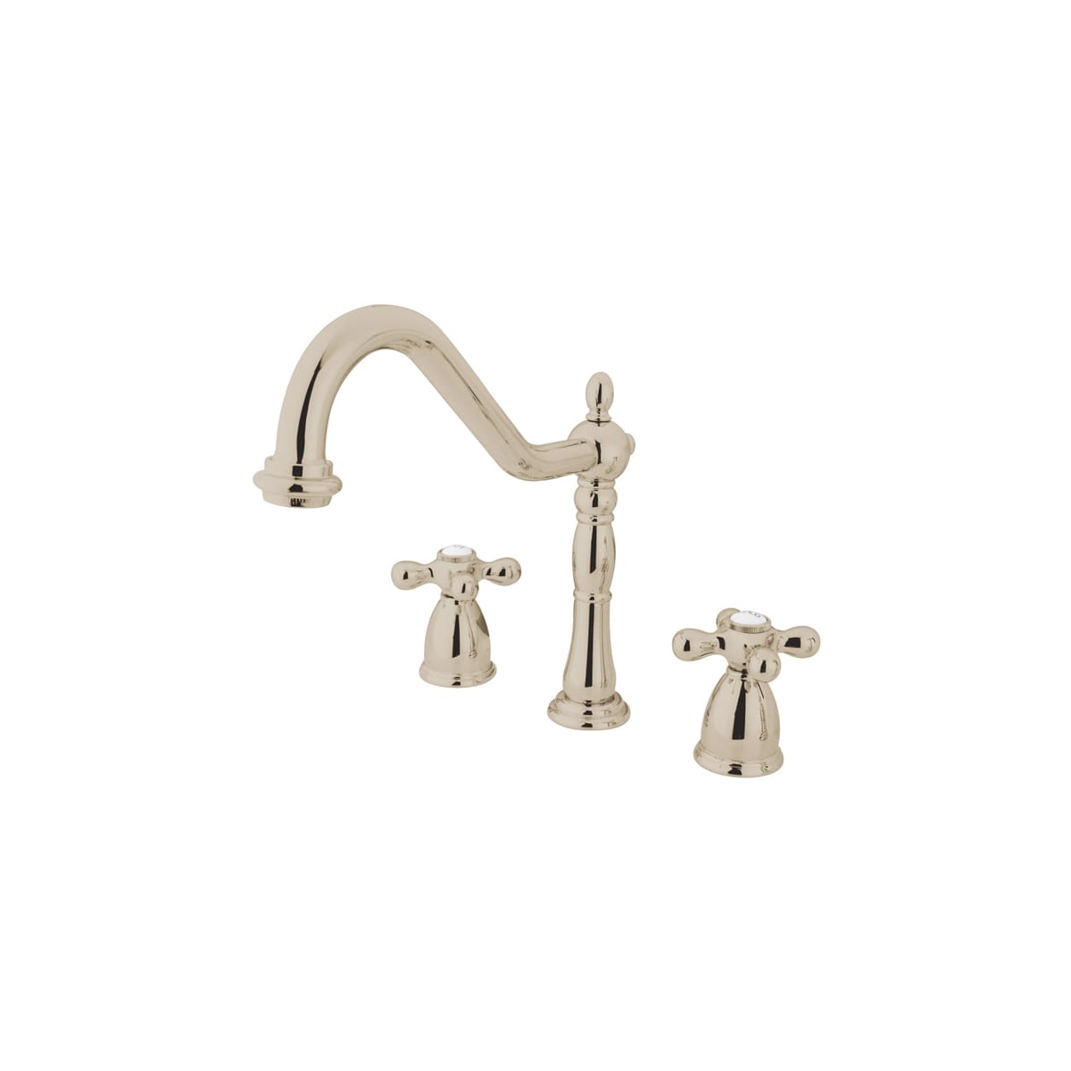 Kingston Brass Kb1796axls Polished Nickel Heritage Widespread