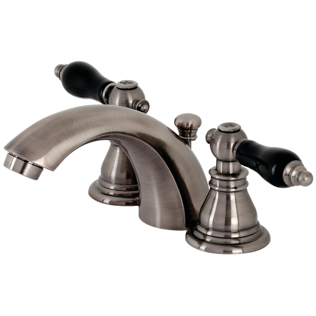 Kingston Brass Kb953akl Black Stainless Duchess 1 2 Gpm Widespread Bathroom Faucet With Pop Up Drain Assembly Faucet Com