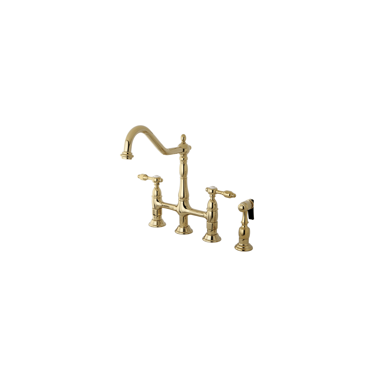 Kingston Brass Ks1272talbs Polished Brass Tudor 2 2 Gpm Kitchen