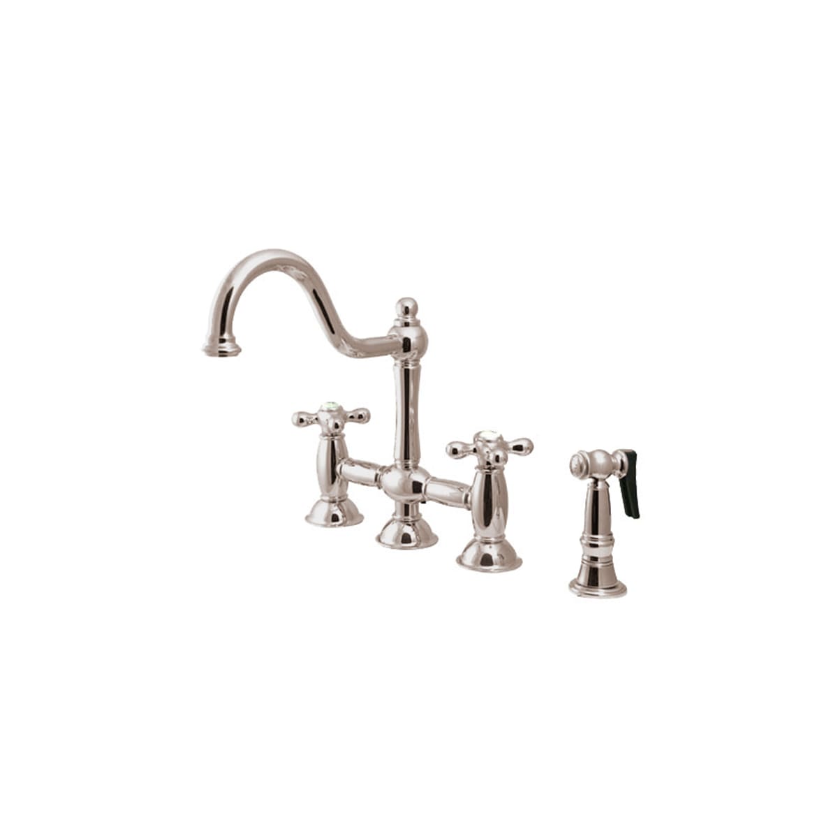 Kingston Brass Ks3798axbs Satin Nickel Restoration Bridge Kitchen