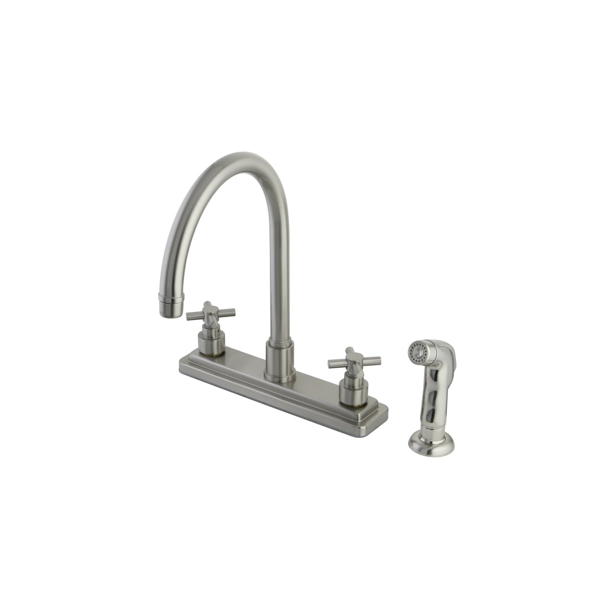 Kingston Brass Ks8798ex Satin Nickel Elinvar Centerset Kitchen