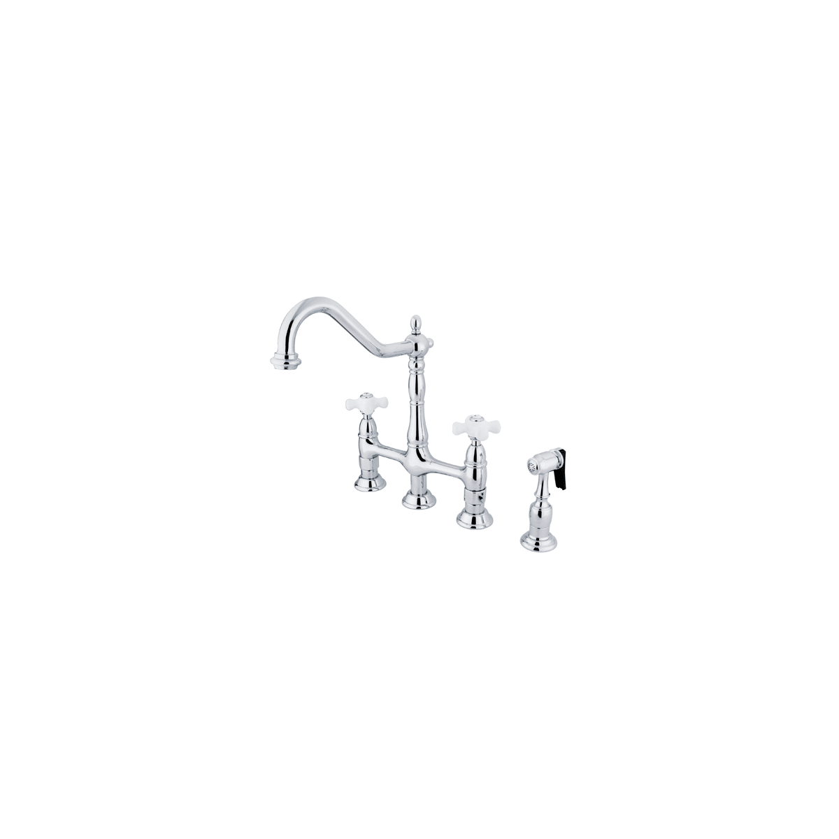 Kingston Br Ks1271pxbs Polished Chrome Heritage 1 8 Gpm Double Kingston Br Ks1271pxbs Polished
