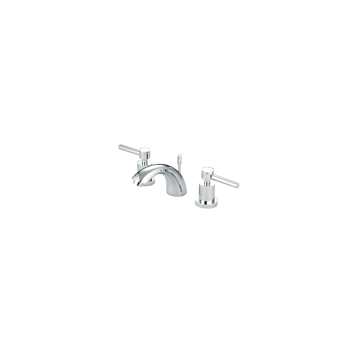 Kingston Brass Ks2951dl Polished Chrome Concord Mini Widespread Bathroom Faucet With Pop Up Drain Assembly And Metal Lever Handles Faucetdirect Com