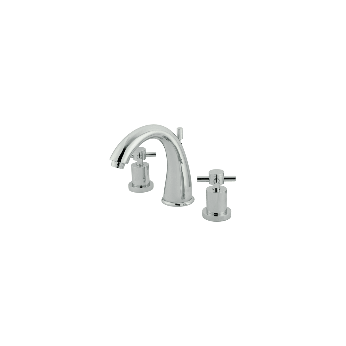Polished Brass Kingston Brass KS2962DX Concord Widespread Lavatory Faucet with Cross Handle 7-Inch Spout Reach 