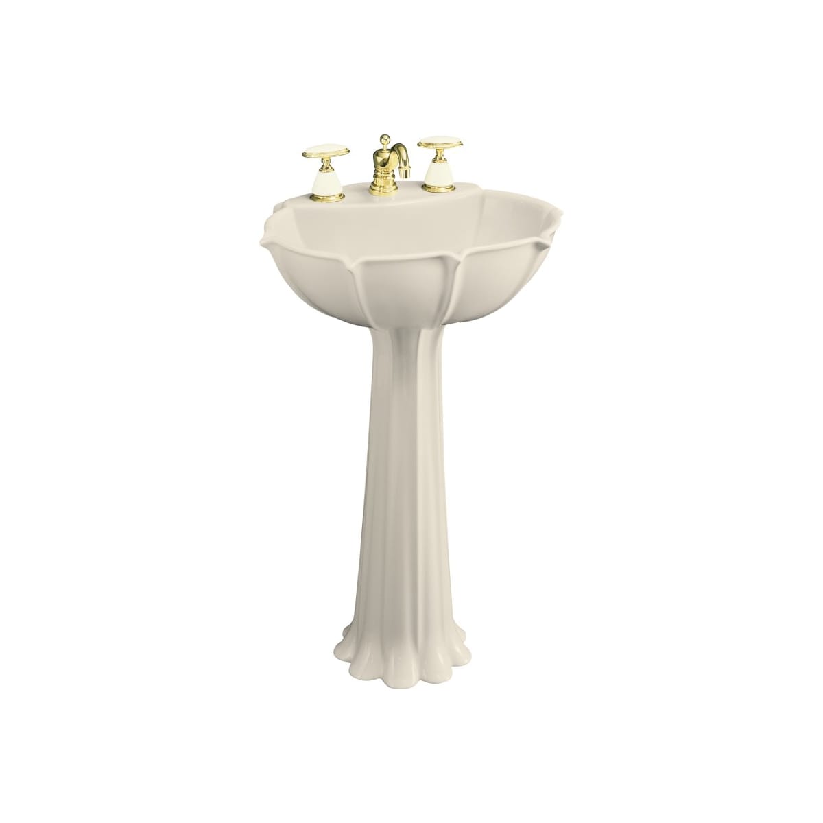 KOHLER Anatole Vitreous China Pedestal in Almond KOHLER Anatole Vitreous China Pedestal in Almond