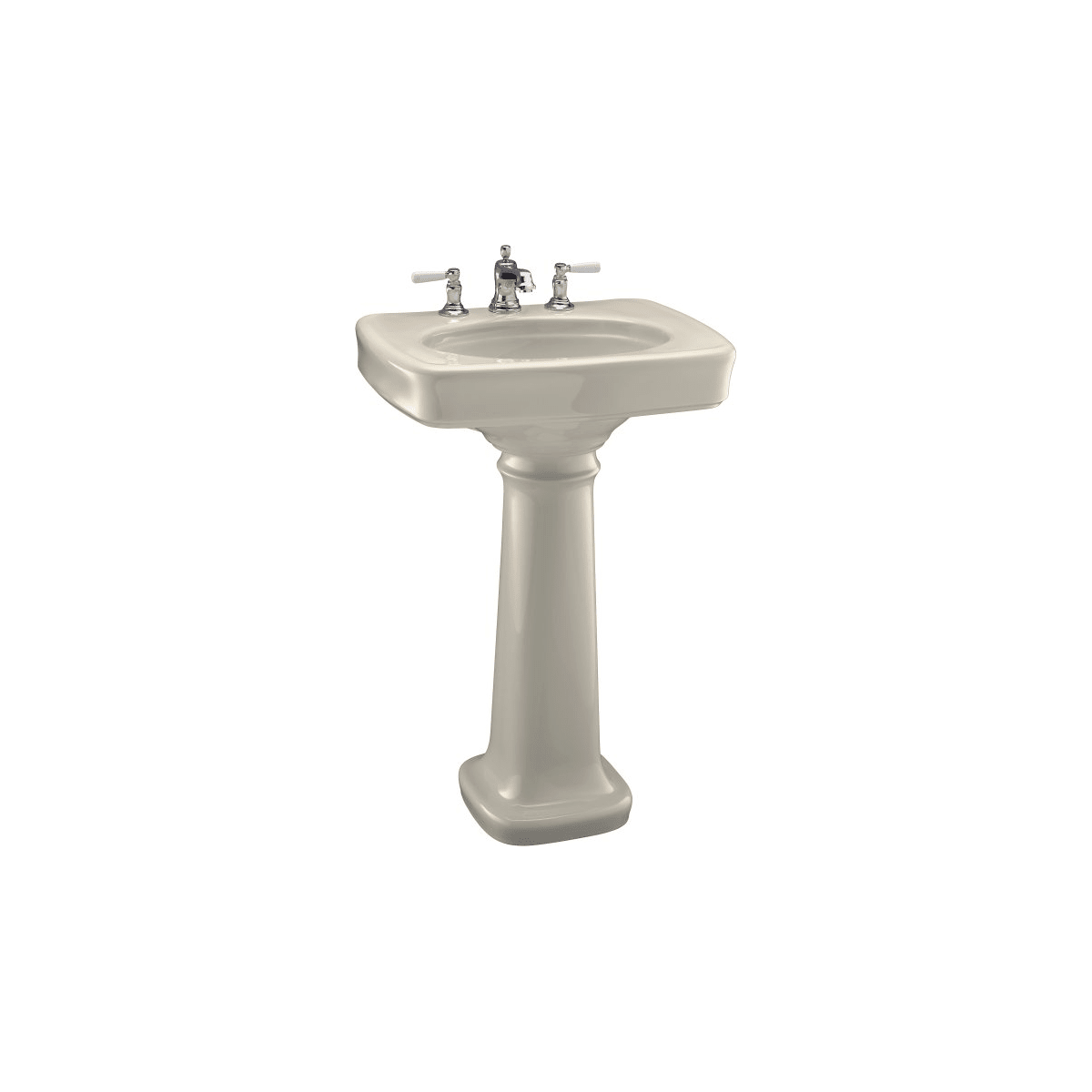 Pedestal Sinks Bathroom Fixtures Bathroom Sinks Thunder Grey KOHLER K